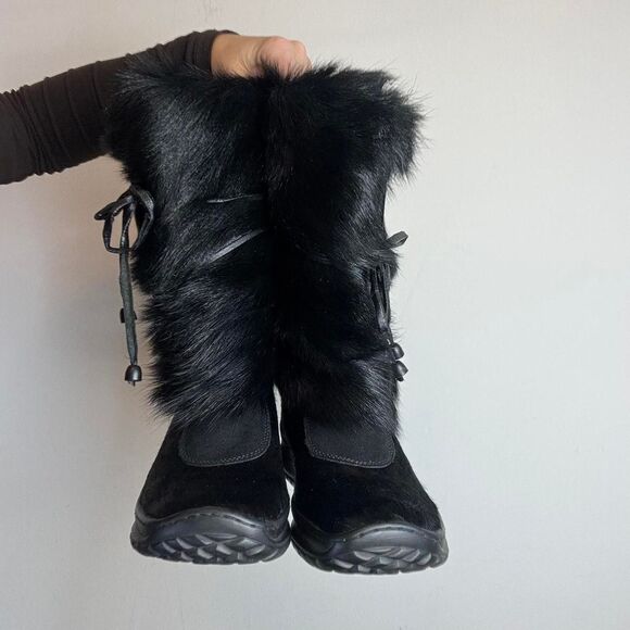 Pajar Real Fur Black Winter Boots Made in Italy - Picture 3 of 7